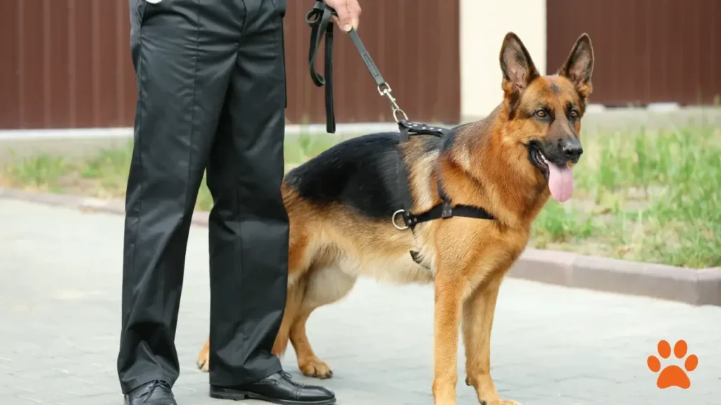 A German Shepherd working as a security service dog (1)